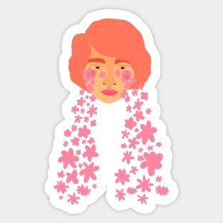 Floral tears Sticker